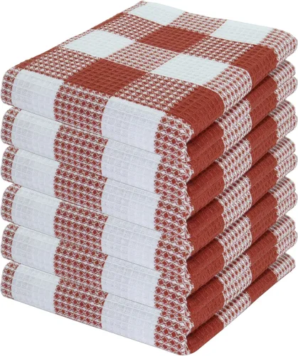 Vista 18 de PurpleEssences Trapos de cocina a cuadros con tejido de gofre, 100% algodón, 12 x 12 pulgadas, suaves, absorbentes, de secado rápido, trapos