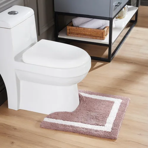 Vista 62 de Better Trends - Alfombra de baño 100% algodón reversible, altamente absorbente y lavable a máquina, suave, tapete de ducha para piso de baño