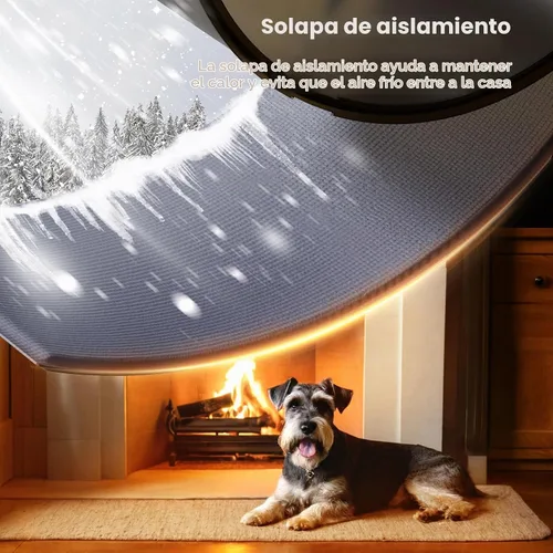 Vista 2 de Puerta de perro de plástico de 3 solapas, puerta de perro mediana