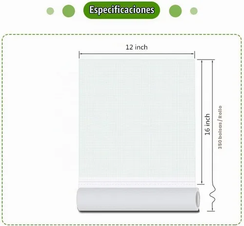Vista 2 de BESTEASY Bolsas para productos, plástico transparente - 12" x 16", duraderas, pan, frutas, verduras - 350 bolsas/rollo (1 rollo)