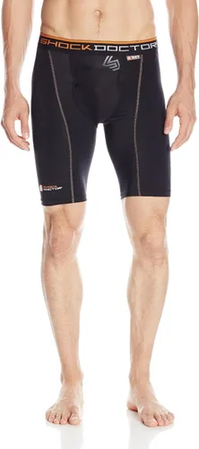 Vista 2 de Shock Doctor Compression Shorts Cup Included - Athletic Supporter Underwear with Pocket and Cup - Adult