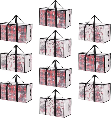 Vista 21 de Bolsas de mudanza resistentes extra grandes, cajas de mudanza, suministros de mudanza esenciales, contenedores de almacenamiento azules con tapas