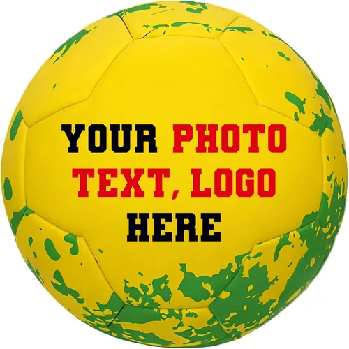 Vista 9 de Balón de fútbol personalizado – Nombre, foto, número o logotipo – Pelota de partido y entrenamiento de tamaño oficial 5 – Pelota de regalo de cuero