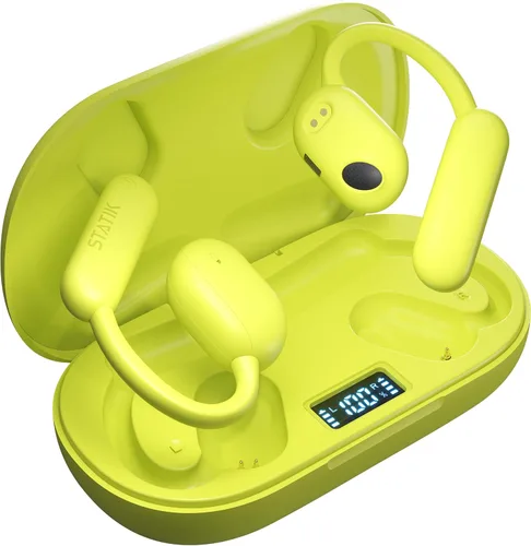 Vista 12 de Statik Aktive - Auriculares Bluetooth de oreja abierta, inalámbricos, carga rápida y batería de larga duración de 10 horas, ajuste seguro cómodo