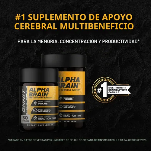 Vista 2 de ONNIT - Suplemento para el cerebro en cápsulas Alpha Brain