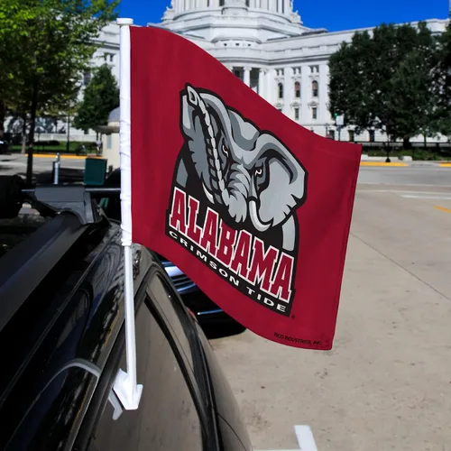 Vista 2 de Rico Industries NCAA Alabama Crimson Tide Maroon - Bandera de coche de doble cara