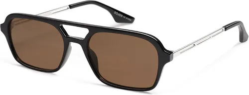 Vista 27 de SOJOS Vintage Polarized Aviator Sunglasses for Women Men 70s Retro Flat Narrow Rectangular Womens Glasses SJ2186