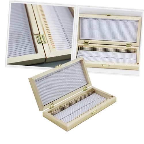 Vista 6 de Caja de muestras de diapositivas Caso de diapositivas de vidrio Cajas Organizadoras Diapositivas Diapositivas Soporte de diapositivas Microscopio