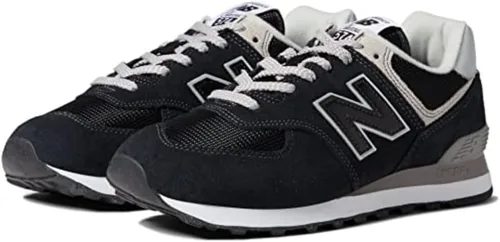 Vista 4 de New Balance - Tenis para mujer 574 Core, NegroBlanco, 7,5
