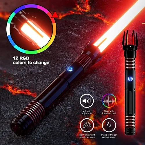 Vista 2 de NSABERS Sable de luz de sable para adultos y niños, disfraz de cosplay recargable