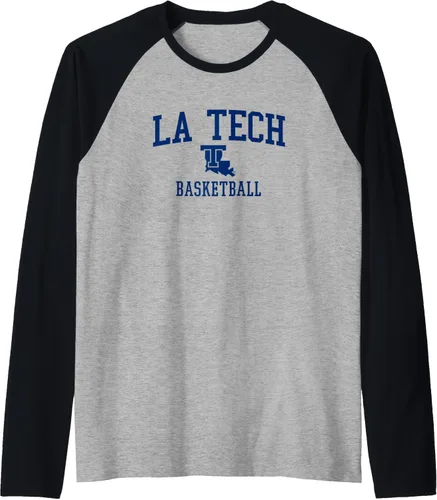 Vista 14 de Louisiana Tech Bulldogs - Camiseta de béisbol raglán para baloncesto, Negro
