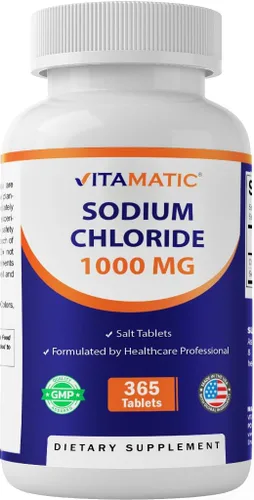 Vista 10 de Vitamatic Cloruro de sodio 1000mg - 180 tabletas - Hecho en Estados Unidos
