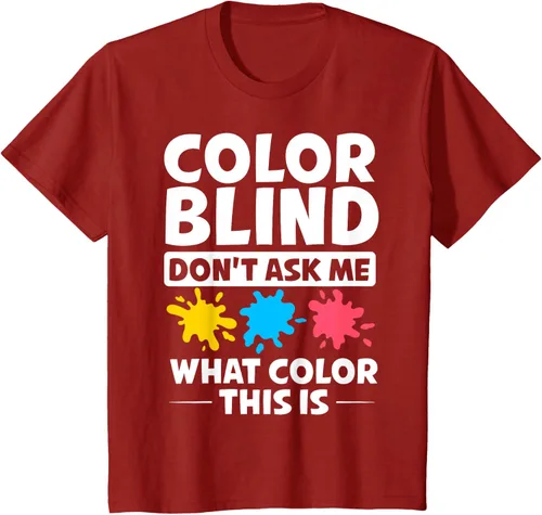 Vista 17 de Color Blind Camiseta Test Funny Glasses Visions, Negro