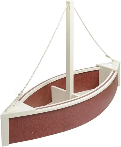 Vista 8 de Amish-Made - Maceta de poliéster azul Aruba de 47 x 16 pulgadas para exteriores Aruba Azul y Blanco