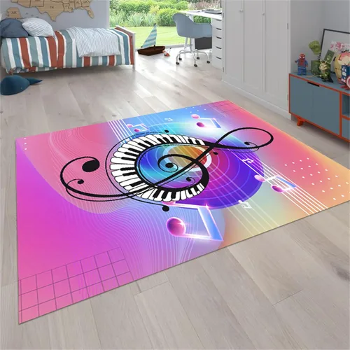 Vista 19 de Alfombra de guitarra, 3 x 4 pies, alfombra de guitarra eléctrica, para interiores, antideslizante, reducción de ruido, lavable a máquina, alfombra
