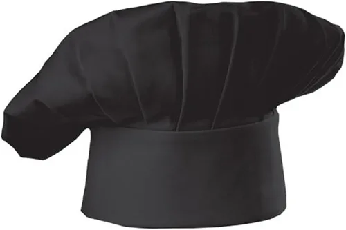 Vista 2 de Hyzrz Juego de 2 gorros de chef para adultos, ajustables, elásticos, para cocinar, cocinar Negro