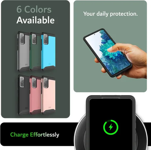 Vista 7 de TUDIA Merge [prueba de caídas de grado militar] Funda diseñada para Samsung Galaxy S20 FE 5G (2020) – [doble capa] a prueba de golpes, delgada