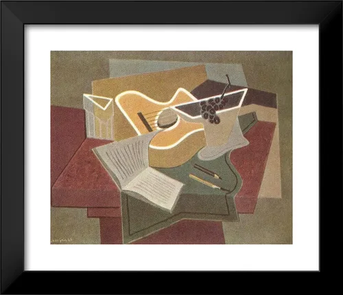 Vista 2 de ArtDirect Gris, Juan 23x20 Black Modern Framed Art Print Titled: Still Life With Fruit