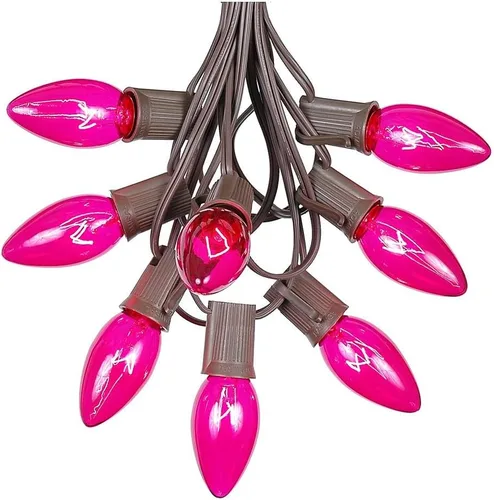 Vista 11 de Novelty Lights C9 Juego de luces de Navidad verdes - Cadena de luces de Navidad para exteriores - Luces de Navidad colgantes - Cadena de luces