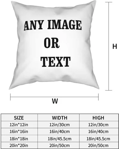 Vista 3 de Juego de 4 fundas de almohada personalizadas con texto en imagen, decoración del hogar, funda de cojín decorativa para sofá o sofá, regalos
