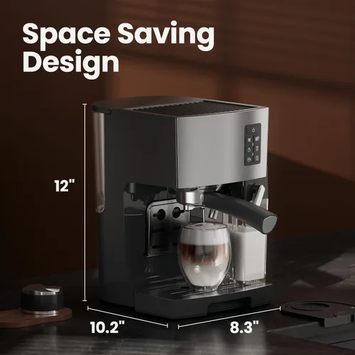 Vista 11 de Cafetera Espresso 20 Bares - Cafetera de Espresso y Café con Espumador Automático de Leche, Máquina de Cappuccino, Cafetera de Latte para Hogar