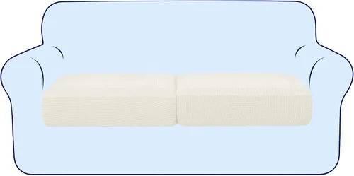 Vista 124 de subrtex Funda de Cojín Elástica Suave para Asiento de Sofá Funda Deslizable de Spandex para Silla y Sofá Adecuada para 1-2-3 Plazas Reemplazo