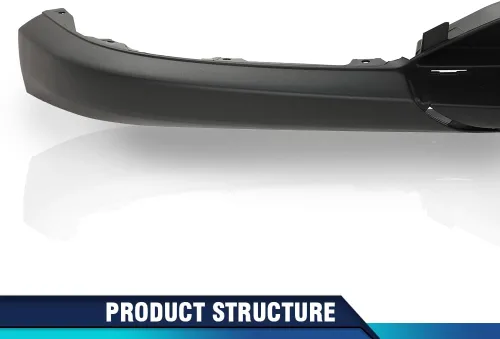 Vista 5 de PIT66 Cenefa de parachoques delantero texturizada con agujeros de gancho de remolque compatible con Chevy Silverado 1500 2016-2018/Silverado 1500 LD