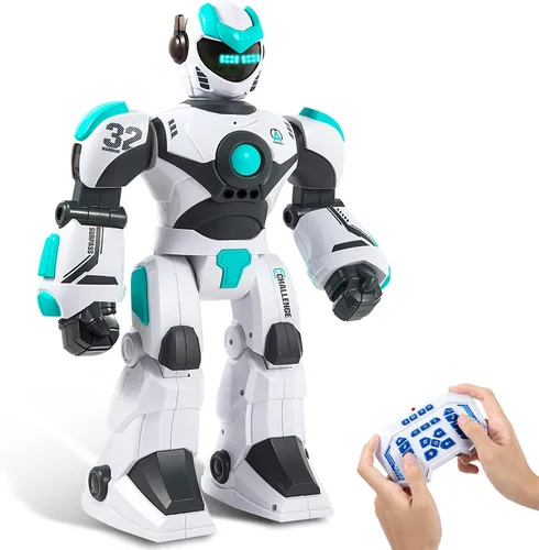 Vista 11 de HPROMOT Robot de juguete RC para niños, robot de control remoto, sensor de gestos inteligente, recargable y programable, robot para caminar, bailar