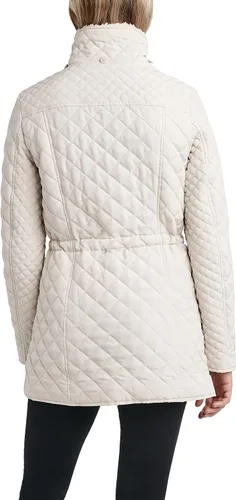 Vista 4 de Laundry by Shelli Segal Chaqueta de piel de oveja sintética acolchada 34 con capucha para mujer