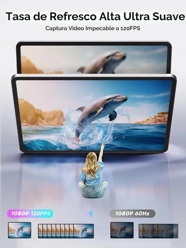 Vista 3 de XIIXMASK Tarjeta de captura HDMI USB 3.0, captura 4K60FPS con paso a través Gris