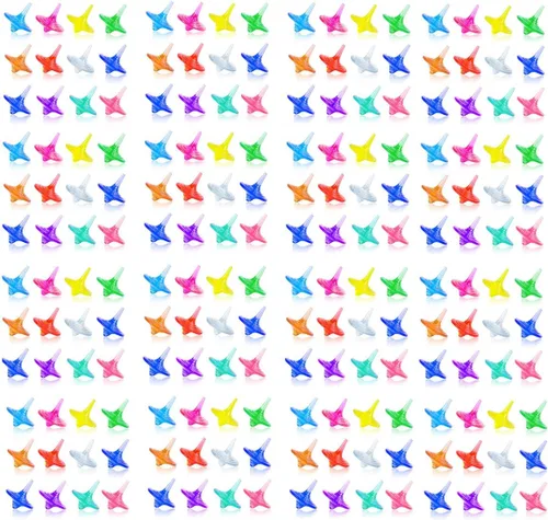 Vista 8 de Juguetes giratorios de acrílico para niños, coloridos y duraderos con cristales brillantes para niños y niñas, juego en familia, fiesta, escuela