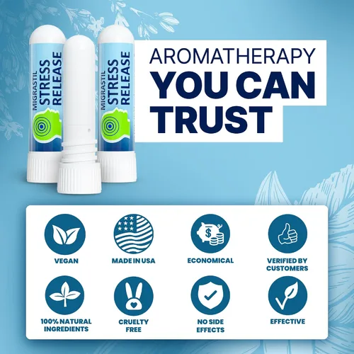 Vista 9 de Migrastil Extra Strength - Inhalador de liberación de estrés y migraña extra fuerte, paquete de 2