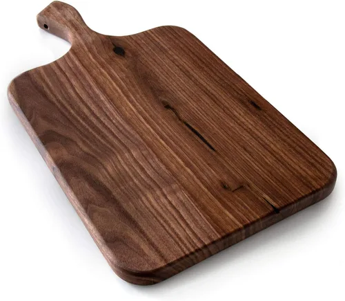 Vista 10 de Brazos Home Tabla de cortar de madera de nogal oscuro para cocina, sazonada, tabla de cortar, tabla de queso de madera, bandeja de charcutería