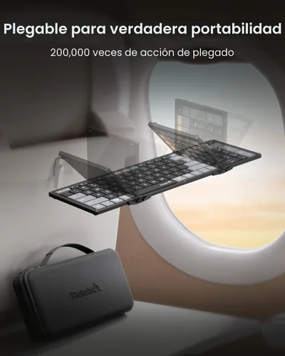 Vista 4 de ProtoArc XKM01 CaseUp Foldable Bluetooth Keyboard Mouse Combo