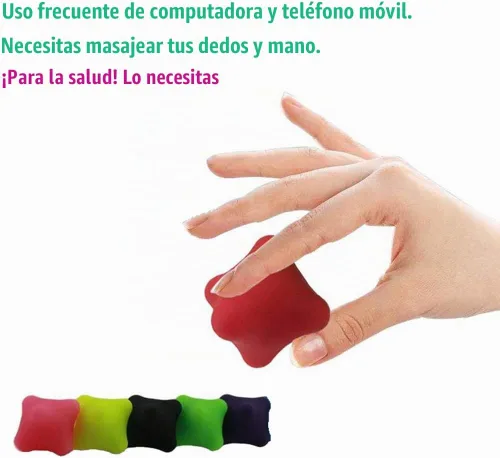 Vista 2 de Pelotas de terapia de ejercicio de masaje de manos, punto de gatillo de tejido profundo, auto masaje, reflexión, pelota de reflexología, artritis