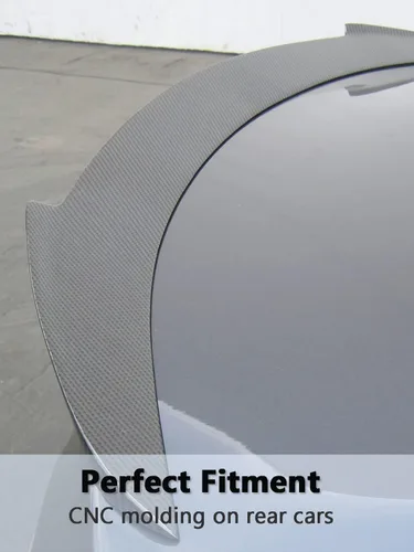 Vista 4 de Alerón de maletero de fibra de carbono modelo S para Tesla Model S 2012-2023 Tapa de alerón trasero Piezas de coche Ala trasera del coche Kits