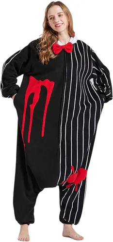 Vista 4 de DarkCom Unisex Adult Cosplay Animal Onesie Halloween Costume Christmas One Piece Pajamas Sleepwear for Women Men