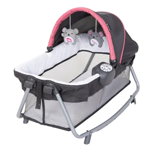 Vista 7 de Baby Trend Lil' Snooze Deluxe III Nursery Center Playard para gemelos, bayas acogedoras