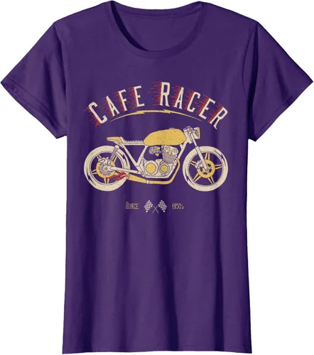 Vista 12 de Camiseta Cafe Racer - Old School - Camiseta de motocicleta vintage Negro