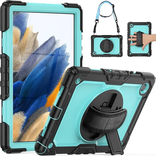 Vista 28 de SEYMAC Funda para Samsung Galaxy Tab A8 de 10.5 pulgadas (SM-X200/X205/X207), funda protectora resistente de cuerpo completo a prueba de golpes
