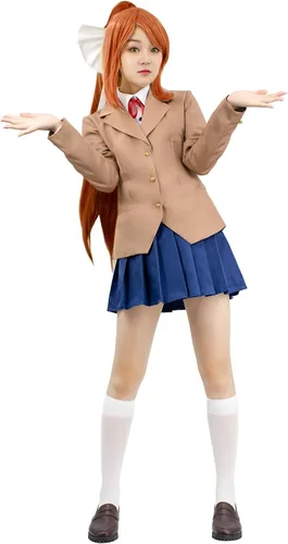 Vista 2 de DAZCOS Doki - Disfraz de cosplay para mujer, traje de uniforme de anime