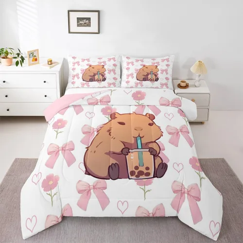 Vista 16 de Farm Aninmal - Juego de ropa de cama para niños, divertido juego de edredón de animales de granja para adolescentes y niñas, juegos de edredón