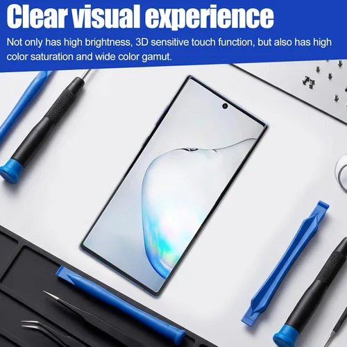 Vista 3 de Reemplazo de pantalla de teléfono para Galaxy Note 10 Plus, pantalla AMOLED de 6.8 pulgadas con soporte de huellas dactilares, ensamblaje