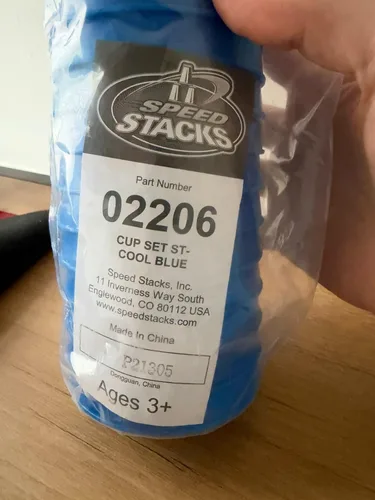 Vista 2 de Conjunto de vasos para apilar, deportivos, de Speed Stacks Azul