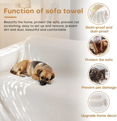 Vista 6 de Funda de sofá para sofá de 2 cojines, apta para mascotas, resistente al agua, antiarañazos, protector de muebles seccional en forma de L, funda