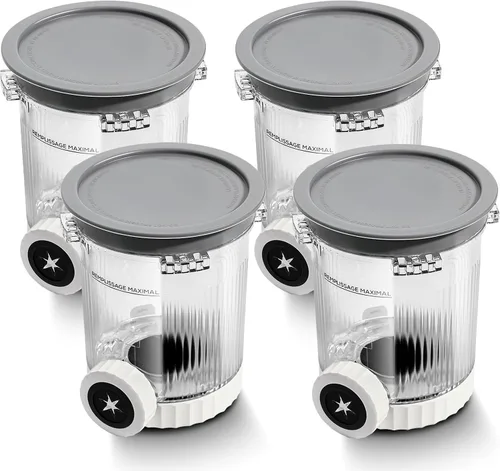 Vista 8 de Paquete de 2 tazas y tapas Swirl Ice Creami para fabricantes de helados, contenedores NC700 para fabricantes de helados, accesorios para tazas