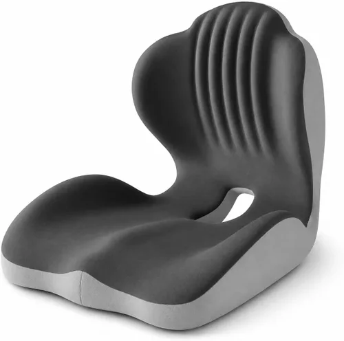 Vista 10 de Cojín ergonómico de espuma viscoelástica, almohada de apoyo lumbar en forma de L con alivio del coxis, almohadilla ortopédica para silla de oficina