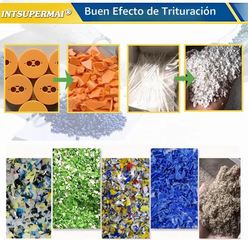 Vista 9 de INTSUPERMAI Trituradora de plástico eléctrico Máquina trituradora granuladora Máquina trituradora de plástico resistente Reciclaje para plástico