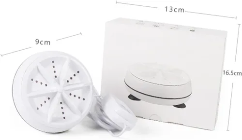 Vista 2 de 1 Unidades USB portátil mini lavadora de lavandería máquina de limpieza de turbina de alta frecuencia para ropa de viaje diseño ligero para fácil