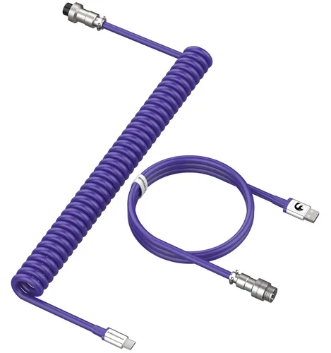 Vista 12 de LexonElec Cable de teclado para juegos, cable de teclado mecánico de conexión estable de doble manga USB tipo C, 6.6 ft (0.66 pies) con volante